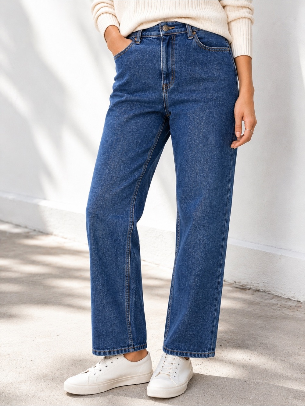 L.L.Bean Classic Fit Straight Leg Jeans Women's 12 Reg 100% Cotton Blue Denim